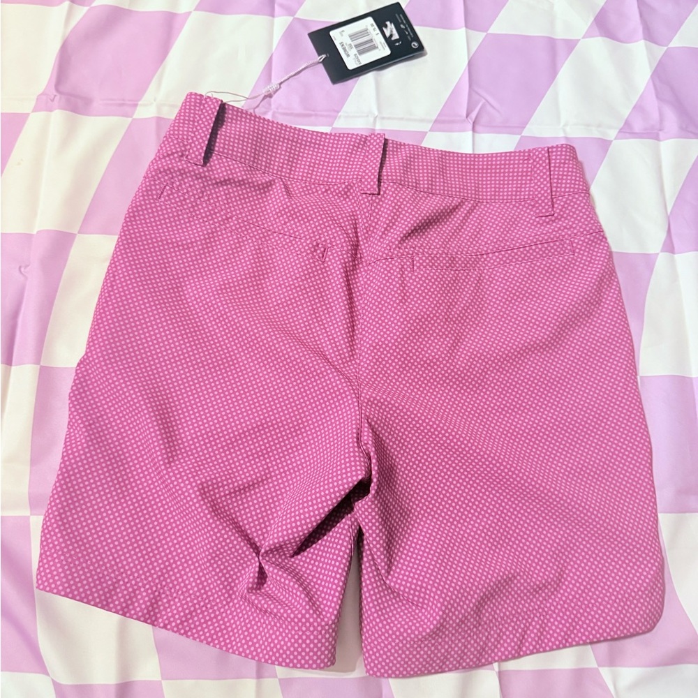 Nike Golf Tour Performance Dri-FIT Polka Dot Shorts - Pink/Purple - Size 0 - Picture 4 of 12